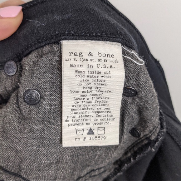 Rag & bone black stretchy denim shorts - Picture 5 of 8